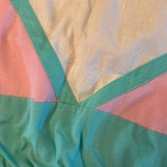 Vintage 80s Booth Bay Pastel Mock Neck Top Size S - Picture 5 of 6